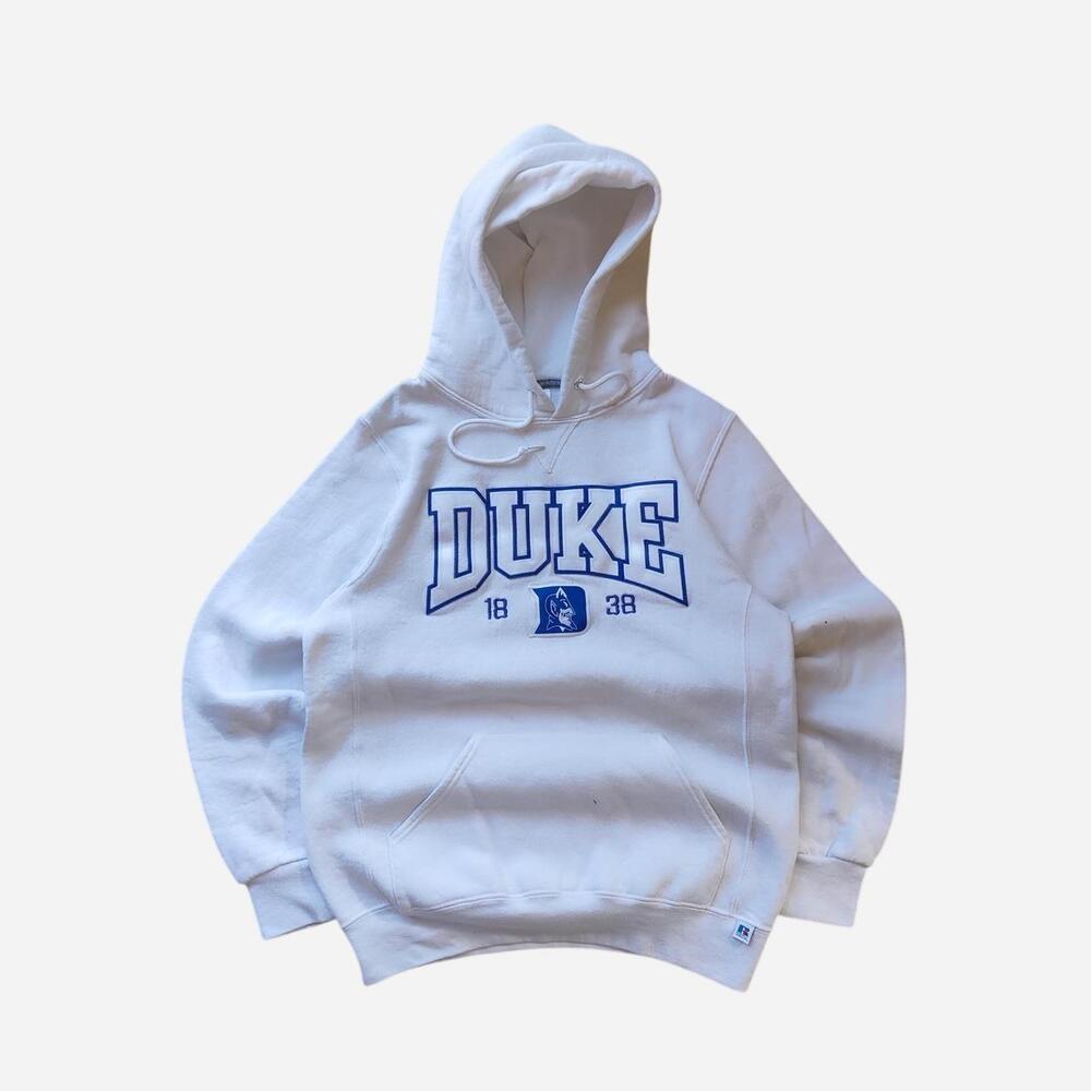 Russell Athletic Duke University white hoodie